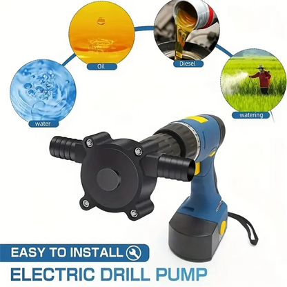 Royallure Electric Drill Liquid Transfer Pump - Efficient Water and Oil Pumping Tool for Home and Garden Use