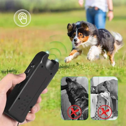 PetCalm Ultrasonic Dog Bark Repeller – Handheld, safe, and effective training tool for quiet, stress-free environments.