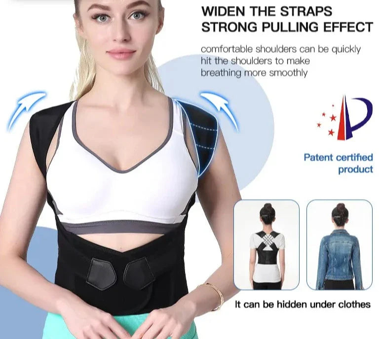 Royallure Posture Corrector Belt – Back Support Brace for Pain Relief & Improved Spinal Alignment