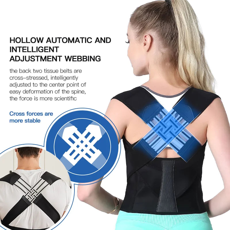 Royallure Posture Corrector Belt – Back Support Brace for Pain Relief & Improved Spinal Alignment