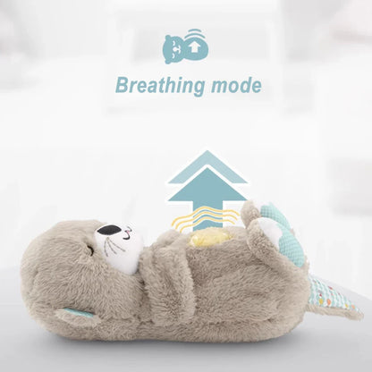 Royallure Soothing Breathing Otter Plush for Babies - Calming Sleep Companion with Gentle Sounds and Lights