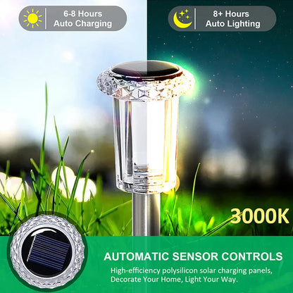 Royallure Solar Garden Lights - Energy-Efficient Outdoor Illumination with Automatic Night Glow, Waterproof Design, and Long-Lasting Battery