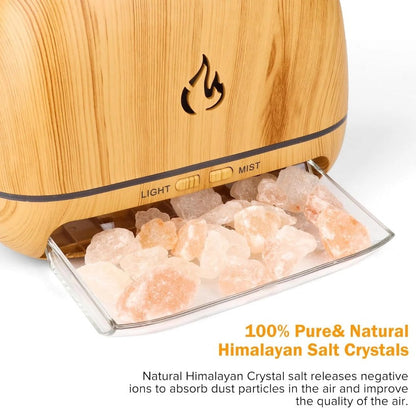 Royallure Himalayan Salt Aroma Mist & Humidifier with Mood Lighting