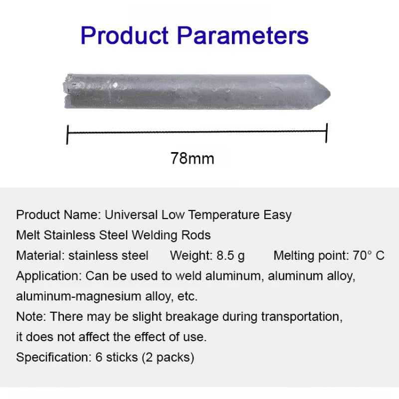 Royallure Easy Melt Low Temp Welding Rods for Metal Repair