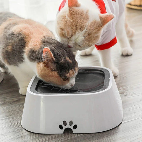 Pawellure No-Mess Slow-Drink Pet Water Bowl with Anti-Spill Design - Keeps Pets Dry & Floors Clean