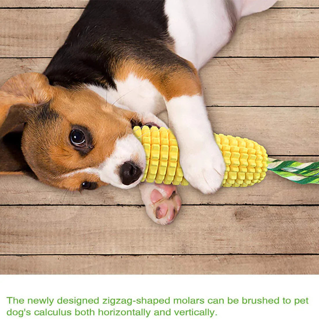 Furora Durable Corn Stick Dog Chew Toy - Squeaky, Dental Health & Water Floating for Aggressive Chewers