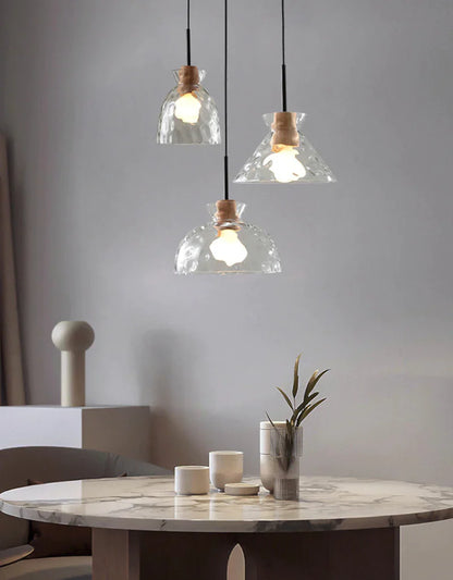 RoyaleGlow Stylish Elegance Glass Pendant Lights with Exquisite Lampshades - Small / Warm White