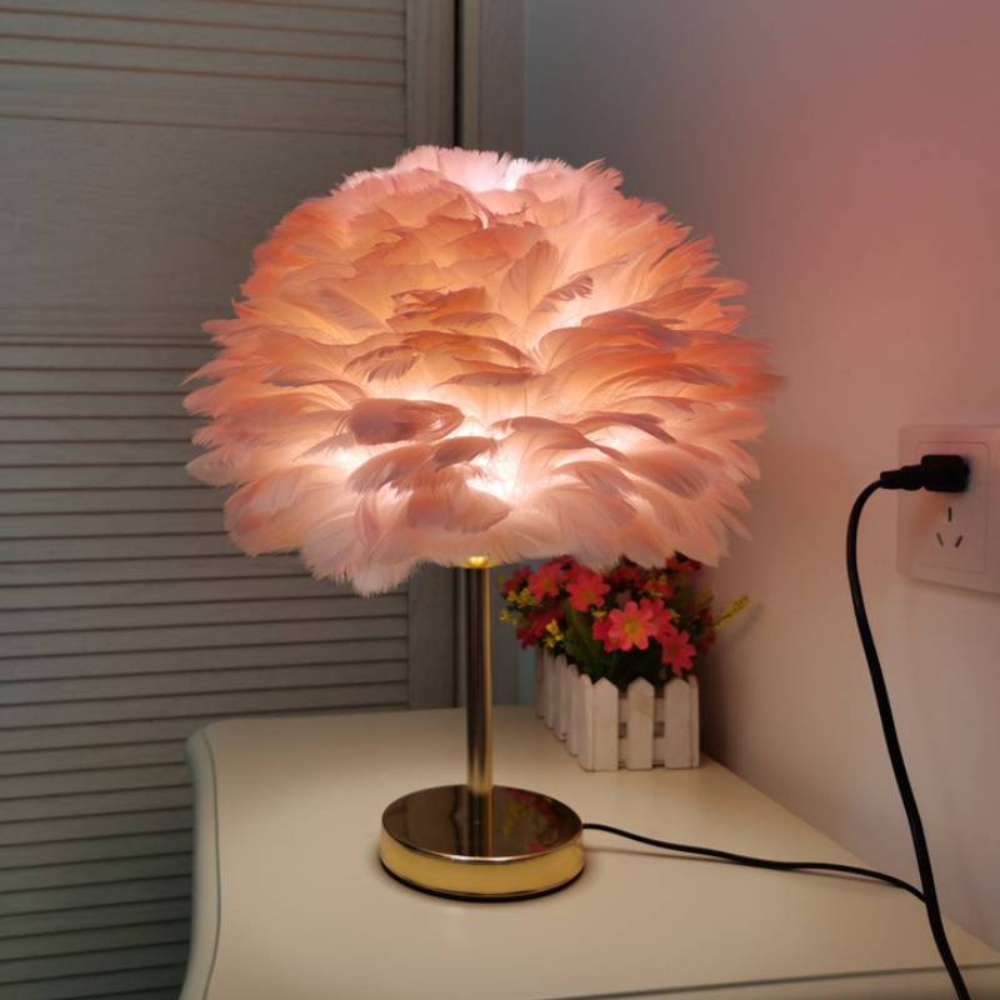 Royallure Feather LED Modern Table Lamp - 7 Colors