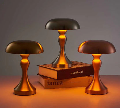 Vintage Mushroom Lamp - Rechargeable Reading Light for Modern Interiors