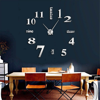 Royallure Customizable 3D Wall Clock - Elegant Home Decor with Silent Quartz Movement