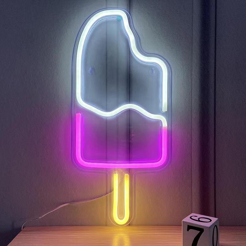 RoyaleGlow LED Neon Sign - "Good Vibes" Bright Pink LED Wall Light - LOLLIPOP - 45.1*20.3cm