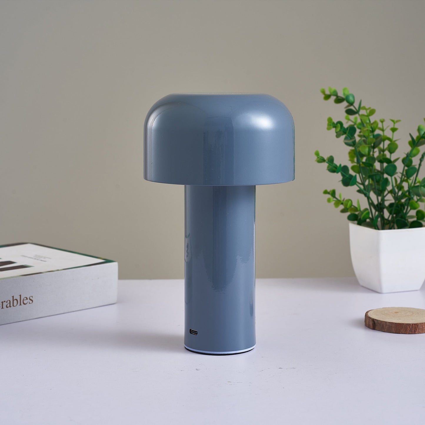 Royelux Cordless Touch Mushroom Table Lamp