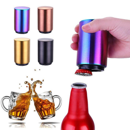 Royallure Magnetic One-Handed Beer Bottle Opener - Fast Cap Remover & Cool Gadget Gift