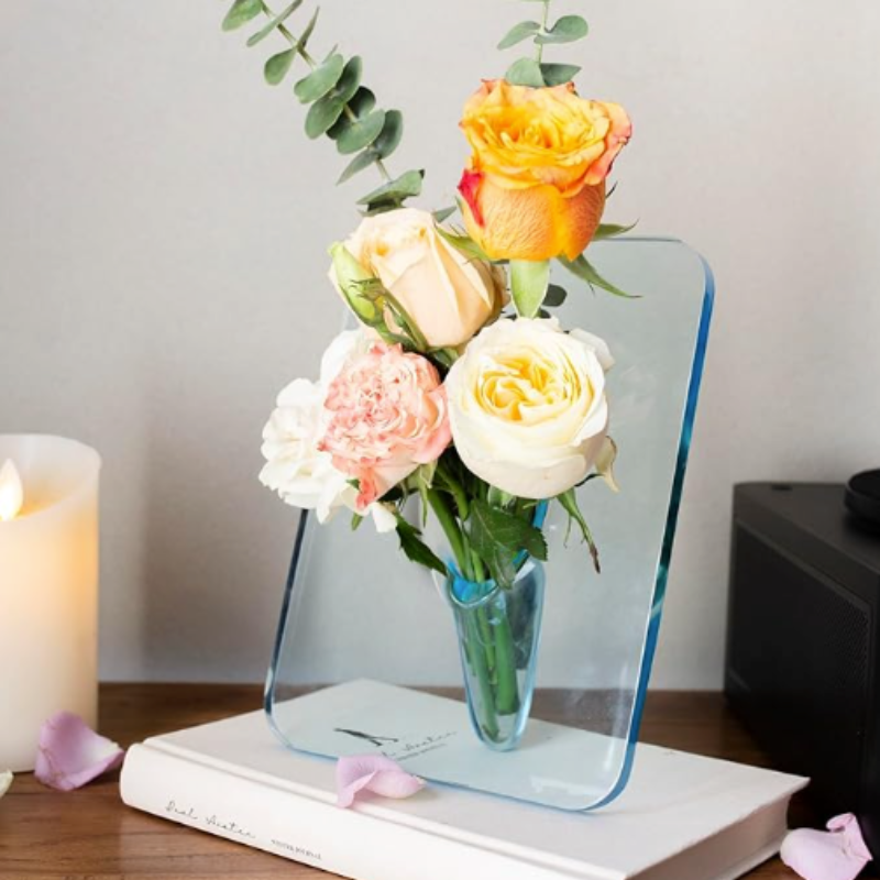 Rayvia Acrylic Flower Display Stand for Elegant Decor