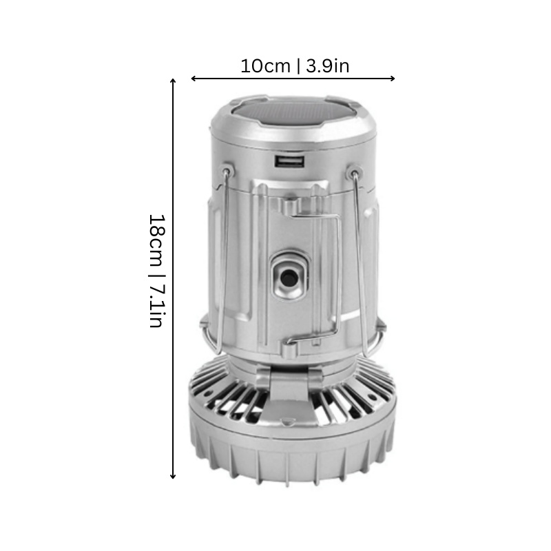 Rayvia Portable Solar LED Lantern With Fan