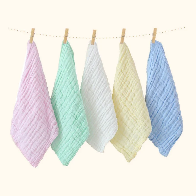 Royallure Children's Cotton Dish Towels - Soft 5-Pack Mini Set - Solid