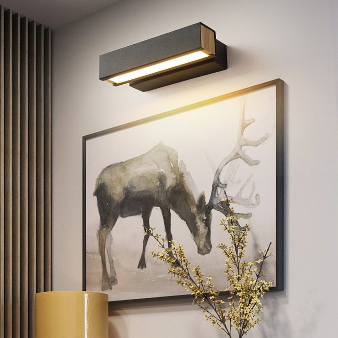 LuxeGlow Rotatable LED Wall Light - Minimalist Adjustable Lighting - Black / White