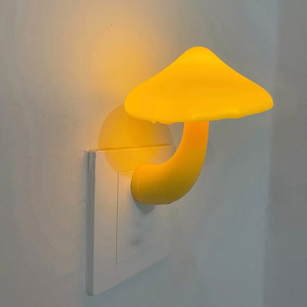 Mushroom Wall Lamp – Nature-Inspired LED Night Light with Smart Sensor & Warm Ambient Glow for Cozy Home Decor