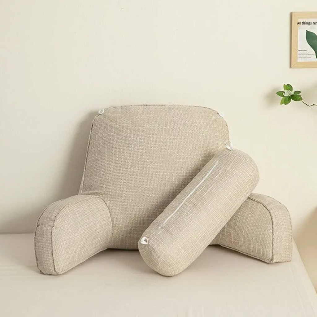 Deluxe Backrest Pillow – Your Ultimate Comfort Companion! - Cream