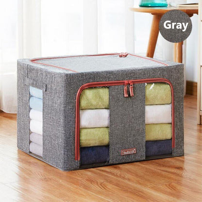 Royallure Foldable Closet Organizer Storage Box with Transparent Walls