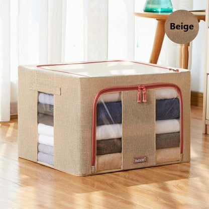 Royallure Foldable Closet Organizer Storage Box with Transparent Walls