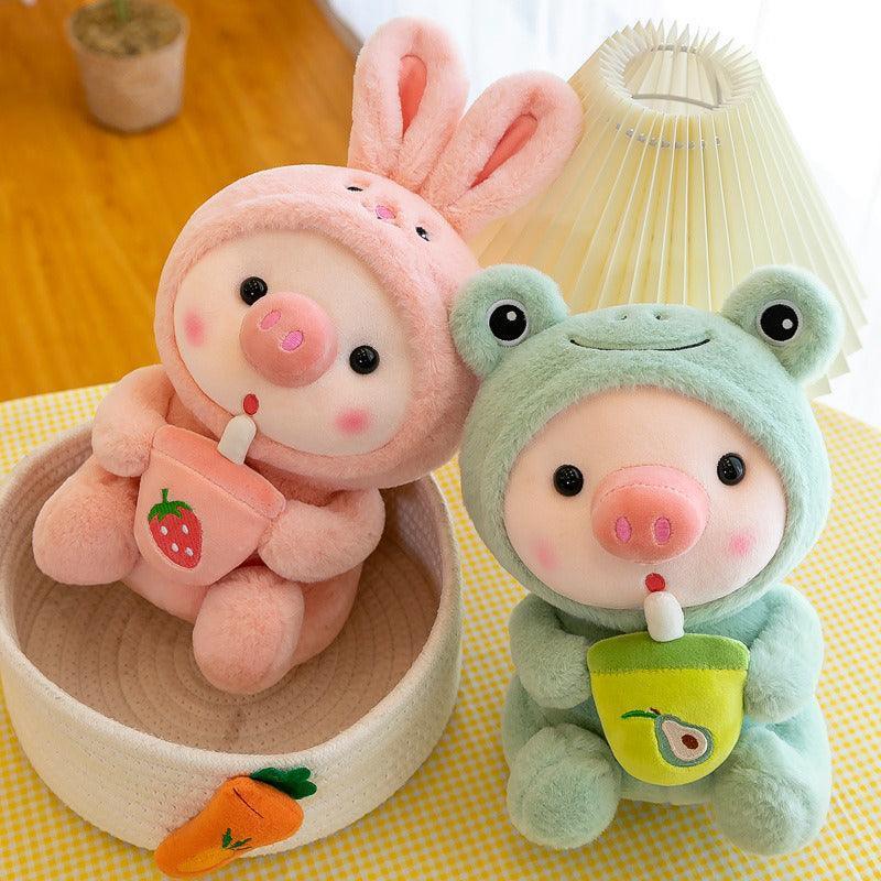 Royelux Bubble Tea Plush Toy - Adorable Animal-Themed Cuddly Pillow