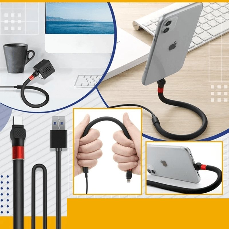 Royallure 3-in-1 Universal Phone Holder Cable for Fast Charging and Data Transfer