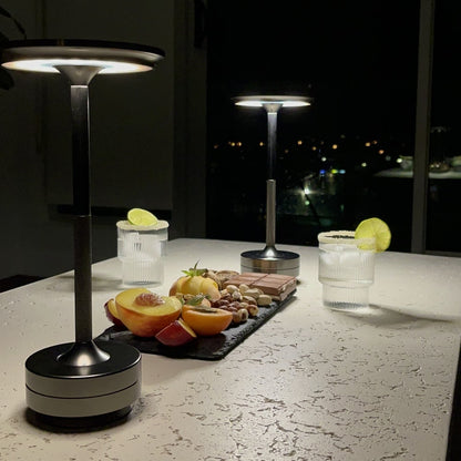 Luxlive Cordless Ambient Table Lamp  - Metallic, Waterproof, Adjustable Brightness