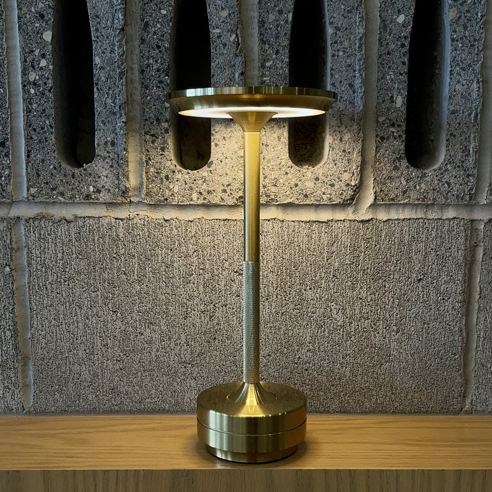 Luxlive Cordless Ambient Table Lamp  - Metallic, Waterproof, Adjustable Brightness