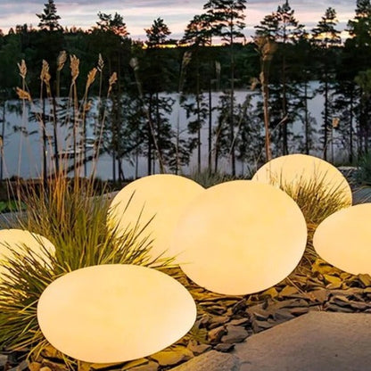 Royallure Outdoor LED Cobblestone Garden Light with 16 Colors & Remote - Medium (USB-Rechargeable)