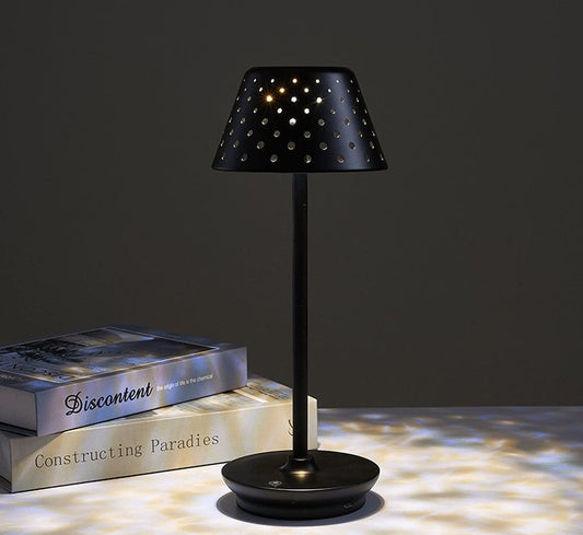 Royaleva Modern Light Luxury Cordless LED Table Lamp – USB Rechargeable, Touch Dimmable - Black