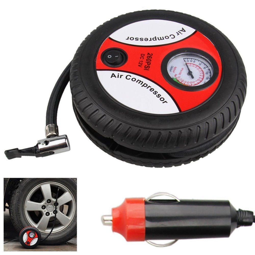 Royallure Compact Multi-Purpose Air Compressor for Tires, Bikes, and Sports Equipment