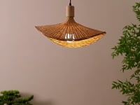 Royaleva Classic Bamboo Rattan Chandelier - Handmade Weaving Pendant Light