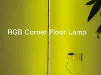 Smart RGB LED Corner Floor Lamp - Modern Mood Lighting for Bedrooms & Living Spaces