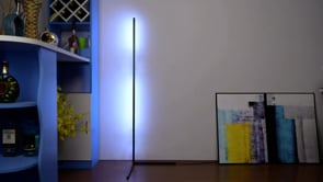 Smart RGB LED Corner Floor Lamp - Modern Mood Lighting for Bedrooms & Living Spaces