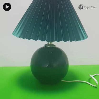 Ceramic Pleated Table Lamp with Tricolored LED