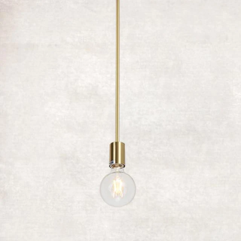 Royallure Elegant Modern Gold Rod Chandelier - Chic Home Lighting Fixture - Single Bulb / Gold