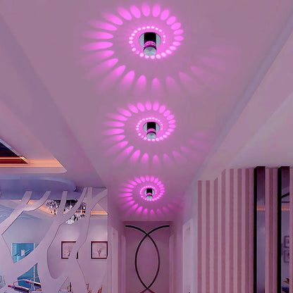 Luxora Spiral Light – Modern LED Wall & Ceiling Light with 7 Color Options - Cold white