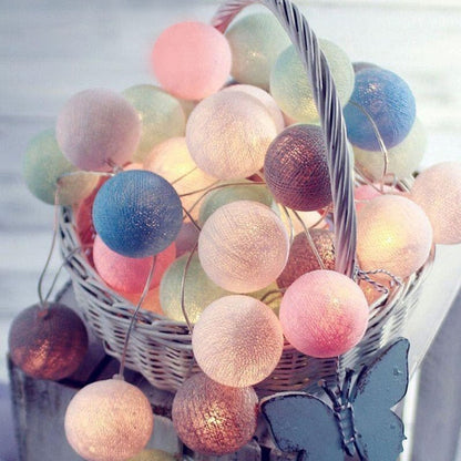 Royallure Cotton Ball Garland Lights – Cozy Decor for Home & Celebrations