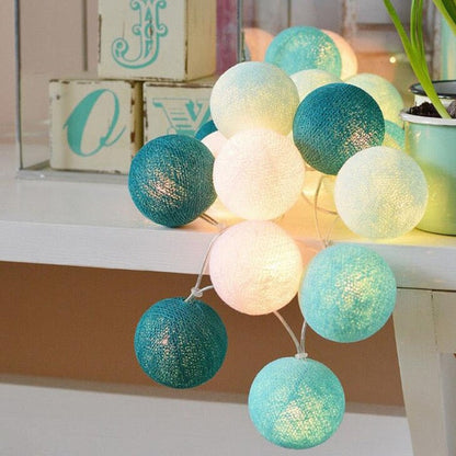 Royallure Cotton Ball Garland Lights – Cozy Decor for Home & Celebrations