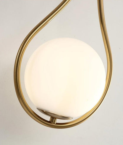 Royaleva Nordic Glass Globe Wall Sconce - Brass-Plated, Modern Elegance for Any Space - Default Title