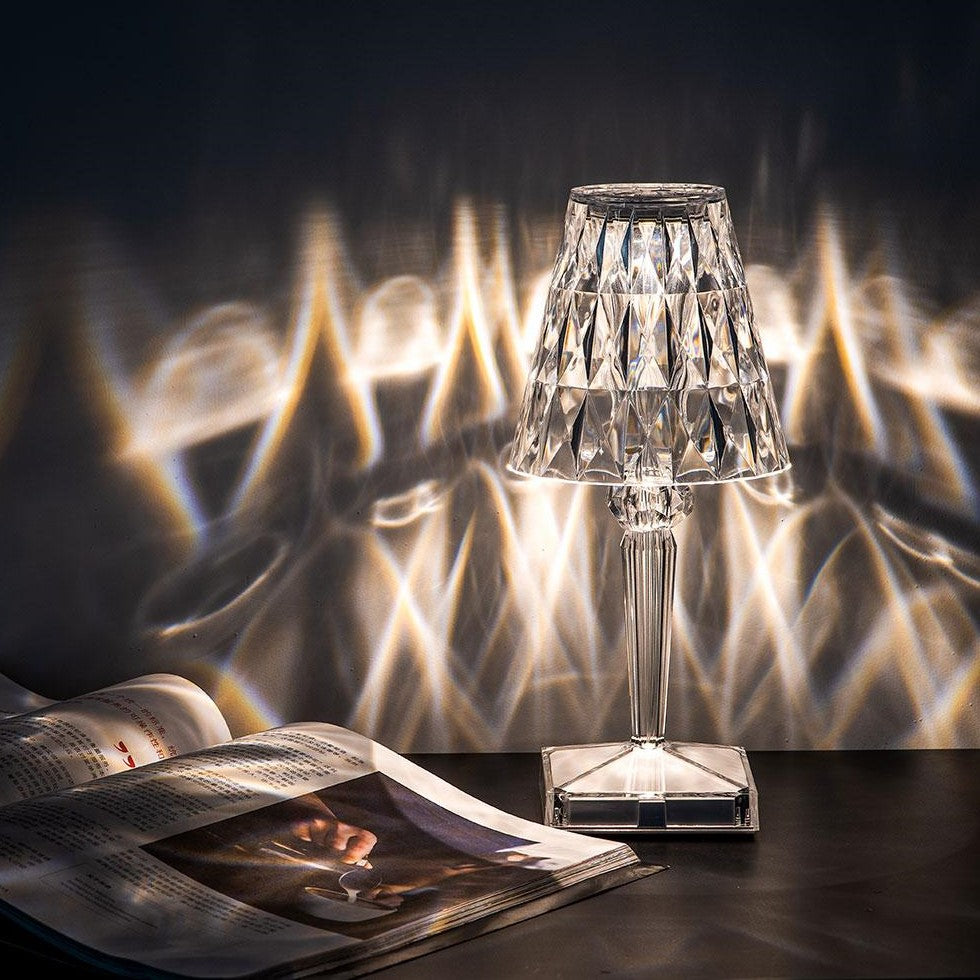 RoyaleGlow Sparkling Crystal Lamp - Rechargeable & Dimmable