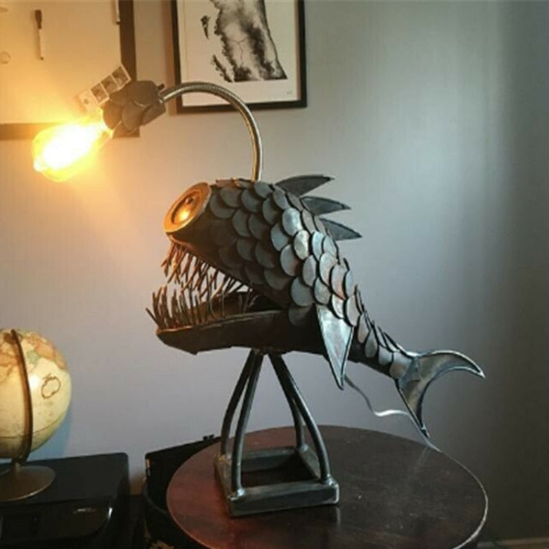 Royallure Angler Fish Lamp Night Light - USB Powered - 15x11x7cm