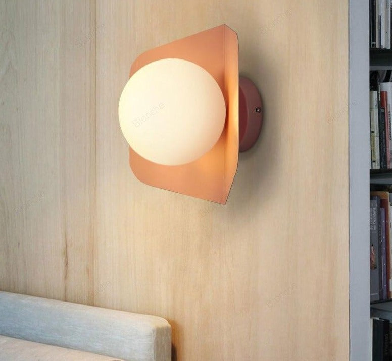 RoyaleGlow Colorful Globe Wall Lamp - Modern & Vibrant Lighting Solution - Yellow_White