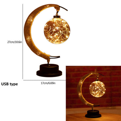 Royallure Enchanted Moon Wishing Lamp - USB & Battery, Magical Home Decor