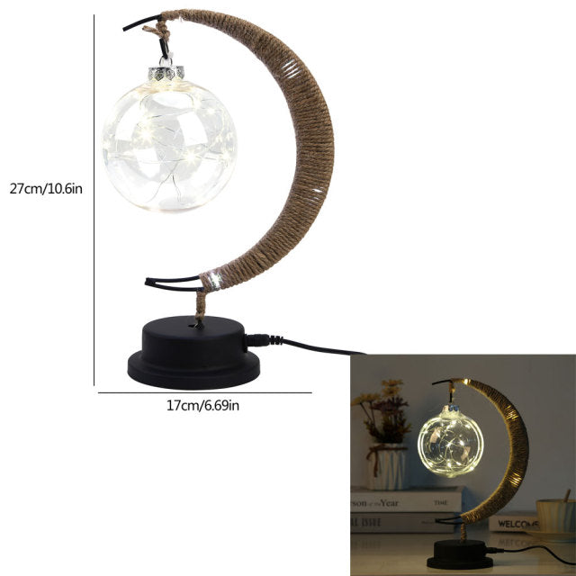 Royallure Enchanted Moon Wishing Lamp - USB & Battery, Magical Home Decor