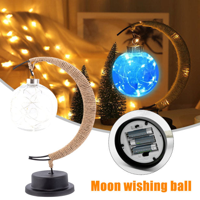 Royallure Enchanted Moon Wishing Lamp - USB & Battery, Magical Home Decor