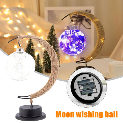 Royallure Enchanted Moon Wishing Lamp - USB & Battery, Magical Home Decor