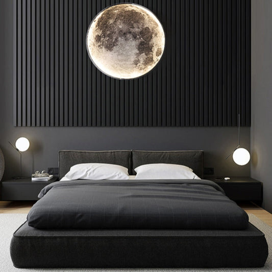 Royallure 3D LED Moon & Earth Lamp – Realistic NASA-Inspired Wall & Ceiling Light with Dimmable Brightness, Remote Control & Elegant Design