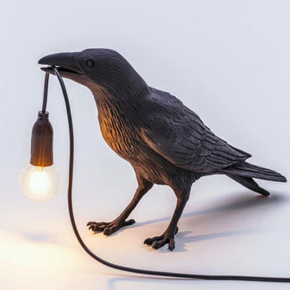 RoyaleGlow Nordic Crow Bird Lamp - Unique Wall Light